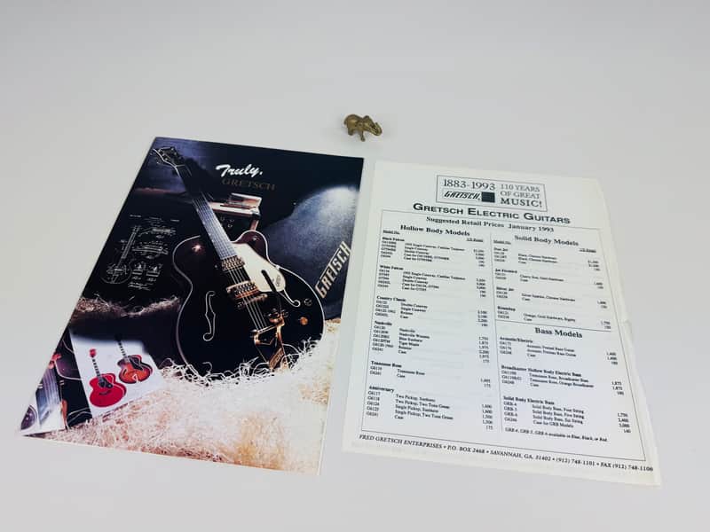 Gretsch Foldout Catalog & Price List Set 1993 image 1