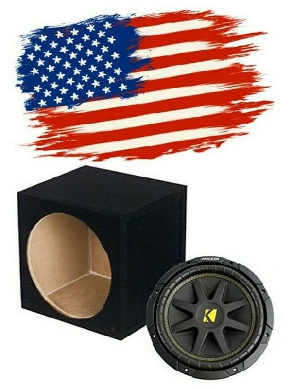 Kicker C104 10" 300W COMP Subwoofer C10 10C104 + 10" MDF Sealed Subwoofer Box image 1