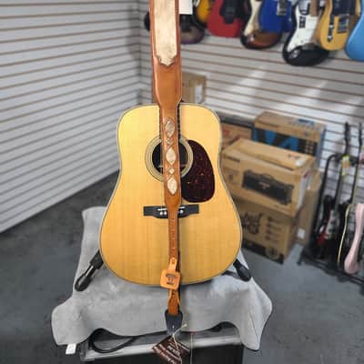 The Prairie Gold - Handcrafted Full-Grain Leather Guitar Strap with Hair-on Cowhide image 6