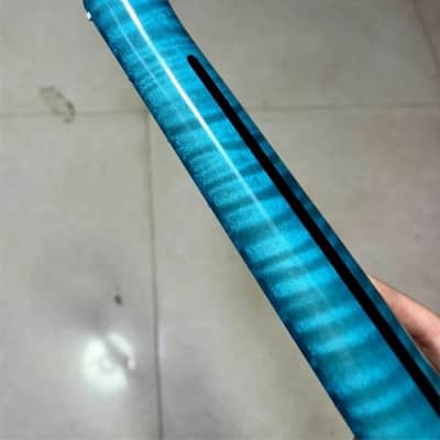 24fret Blue Flame Maple Round head fret electric guitar neck PART 25.5inch gloss image 6