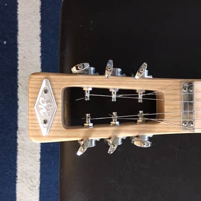 SX 	Lap 2 Ash NAT Electric Lap Steel Guitar w/Bag & Stand 2018 swamp ashe clear image 3