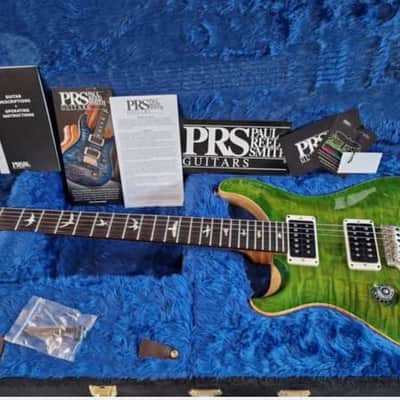 PRS Custom Library 24 ameral green top 10 5A flame - Smeral green image 4