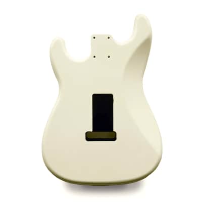 Stratocaster Guitar Body SSS - Vintage White Nitro Satin - 2 Piece American Alder image 2