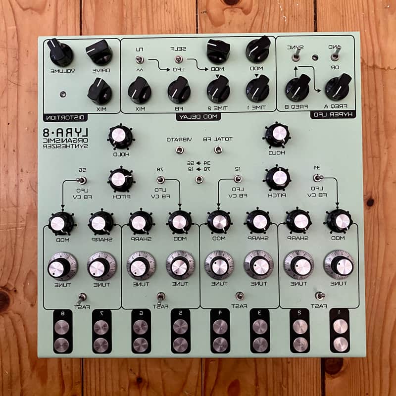 Soma Laboratory Lyra 8 Mint Green Box with Power Supply and Decksaver Drone Poly Synth Analog Analog image 1