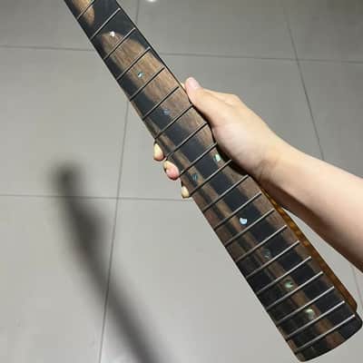 Striped Ebony Fretboard 22frets 5a Roasted flame Maple guitar neck Radius 12inch Round stainless steel 22 frets Roasted flame Maple guitar neck Striped Ebony fingerboard 25.5inch hole 10mm Radius: 12 inches. image 1