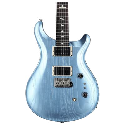 PRS Paul Reed Smith CE 24-08 Swamp Ash Limited Edition Electric Guitar, Swamp Ash Satin Frost Blue Metallic image 3