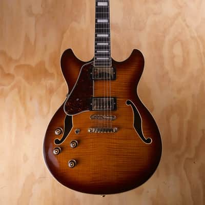 Ibanez AS93FML-VLS Left-Handed Semi-Hollow Electric Guitar in Violin Sunburst image 3