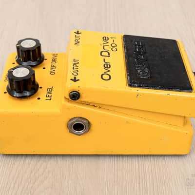 1980 Boss OD-1 Overdrive Long Dash Vintage Effects Pedal, Black Label Japan 4558D image 4