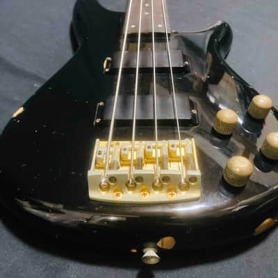 Ibanez MC2924 1987 Black Fletless through neck Electric Bass image 2