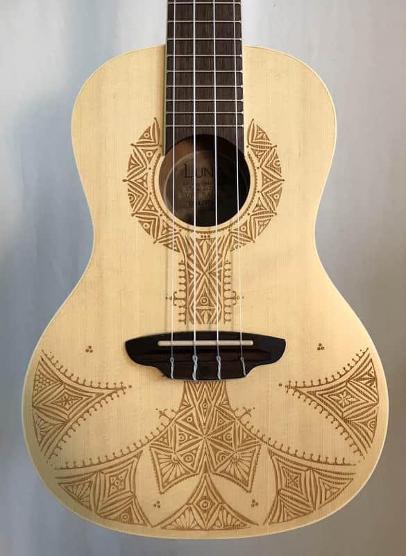 Luna UKE SAH Sahara Spruce Concert Ukulele image 4