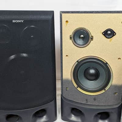 Sony SS-D555 Set Of 3-way Speakers - 19” Tall - Black - 2 Channel image 3