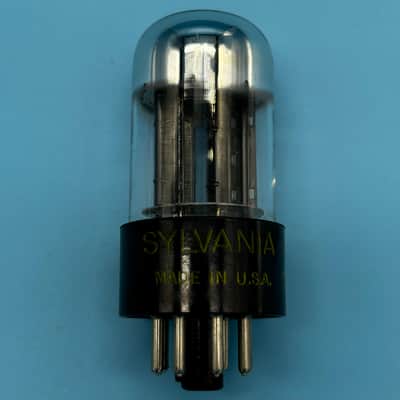 1950s Sylvania 6SN7GTB Vintage Chrome Top Black Plate Preamp Tube! T296 image 1