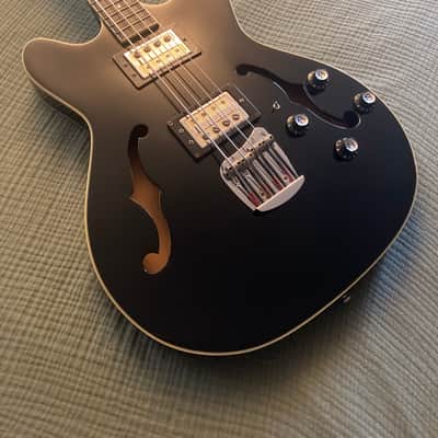 1990s DeArmond by Guild Starfire Bass Short Scale Hollowbody Electric Bass w/Case image 10