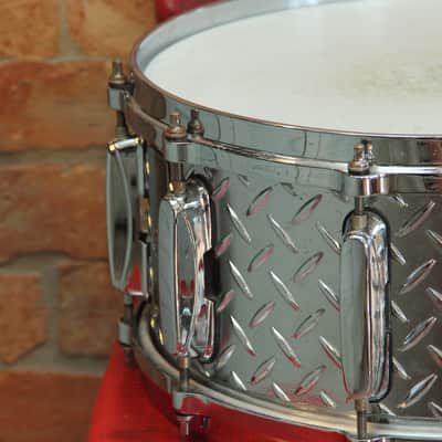 Tama LU1465 6.5x14" Lars Ulrich Signature Snare Drum 2010s - Diamond Plate Steel image 9