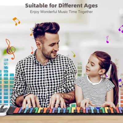 POGOLAB 49 Key Digital Electric Foldable Piano Roll Up Keyboard Rechargeable image 8
