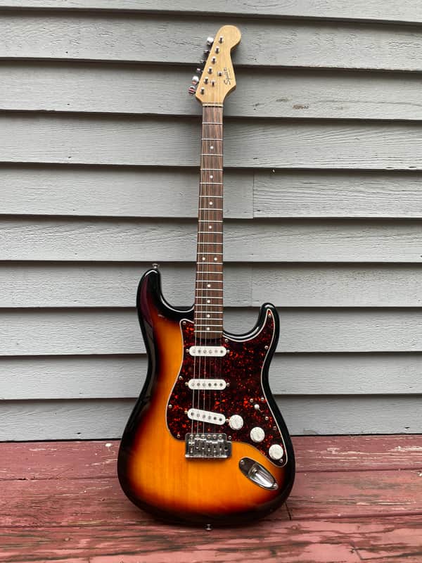 Fender  Squier Stratocaster *USA Electronics*  2010 - Vintage Sunburst image 1