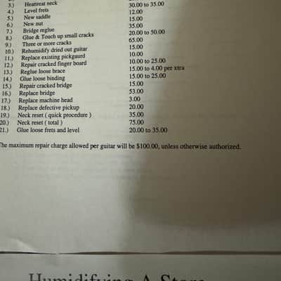 Taylor Shapes Flyer, Humidity & Repair Info Sheets 90s-2000s image 6