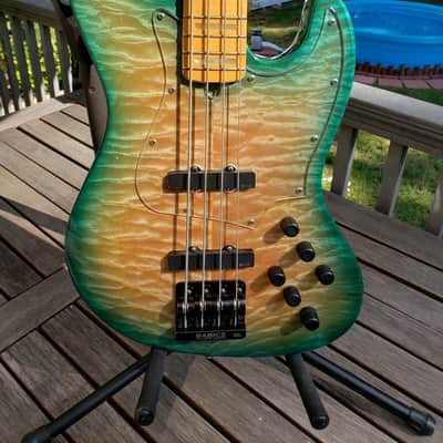 Allparts Jazz Bass Fender Custom Shop Neck Quilted Maple finished by Brubaker image 1
