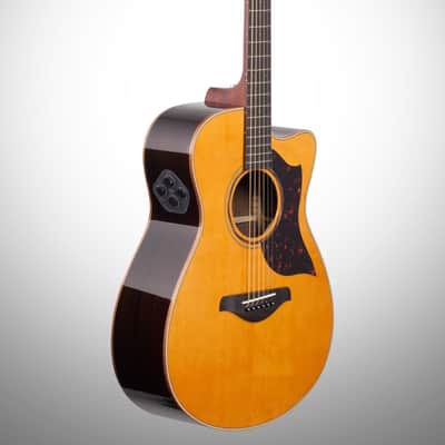 Yamaha AC3R Acoustic-Electric Guitar (with Gig Bag), Vintage Natural image 5