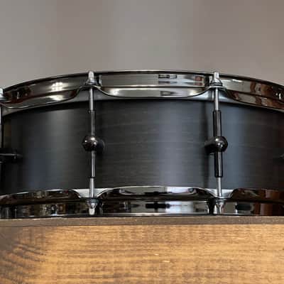 2015 Noble & Cooley 14" SS Classic Beech Solid Shell 5"x14 Snare Drum Transparent Black image 7