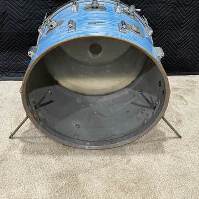 Rogers Blue Ripple 13/16/22 Early 60s Drum Set image 5