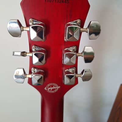 Epiphone Les Paul Special P-90 electric guitar in worn cherry image 12