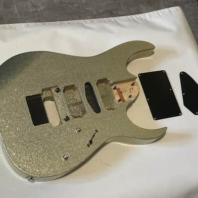 1990's Japan Ibanez RG517 Flaked Silver Guitar Body Original Edge Tremolo Ready