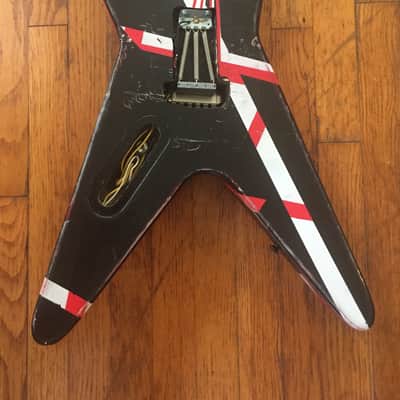 Dean ML EVH Frankenstein red, white black Dimebag Darrel meets Eddie Van Halen image 7