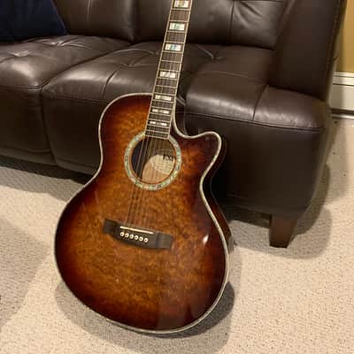 ESP LTD Xtone Acoustic XAC30EQM 2010s Tobacco Sunburst Quilted Maple image 1