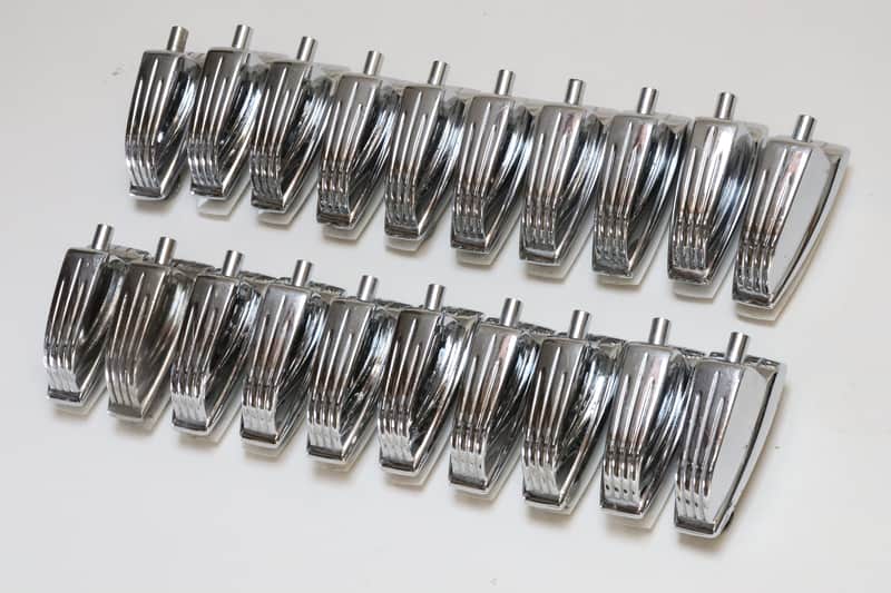 Set of 20 Ludwig Classic Bass Drum Lugs, with White Plastic Backing for Visatalite -1970s / INSPECTED & TESTED image 1
