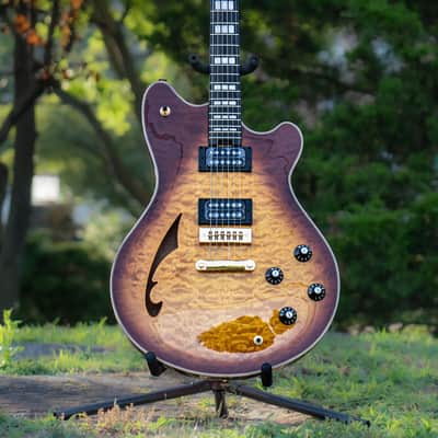 EVH SA-126 Special QM - Tobacco Sunburst EVH SA-126 Special Semi-Hollow Electric guitar - UNPLAYED in Case image 14