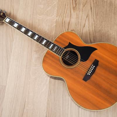 1970s Matao MW-405 Jumbo Vintage Acoustic Guitar Spruce Rosewood Hoshino Japan w/ Case image 12
