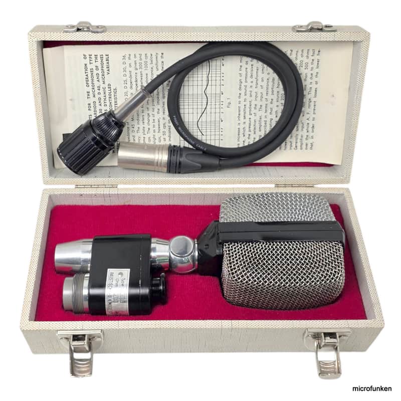 AKG D20B 60s ✔Serviced Vintage Dynamic Microphone. D20. Rare Classic. "The Beatles" image 1