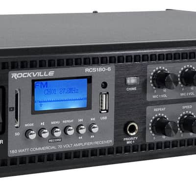 (4) Rockville WET-44 PRO Dual 4" 4-Way Swivel 70V Commercial Speakers in Black+Amp image 3