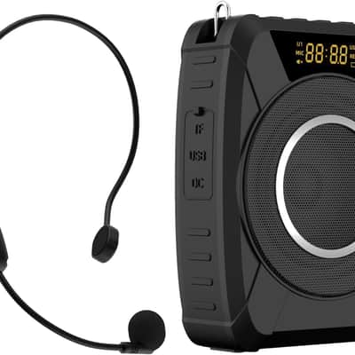 Powerful Portable Voice Amplifier with Bluetooth5.0, Recording and UHF Wireless Microphone Headset - 20W Speaker System for Teachers, Singers, Coaches image 1