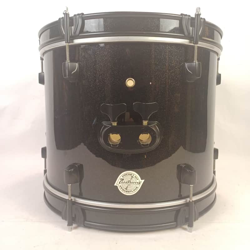 Ludwig 12x16" Questlove Pocket Black Sparkle Bass Drum Kit Kick Bop Jazz Gig Set image 1