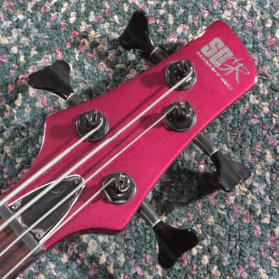 1990 Ibanez MIJ SR800 SoundGear 4-String Bass Purple Neon! w/hardshell case image 6