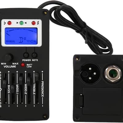 5Band Equalizer Pickup Guitar Preamp, Electric Guitar Pickup Tuner with Lcd Display for Guitar Volume Control image 1