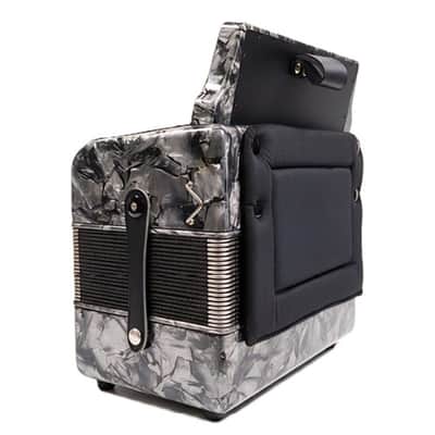 Rossetti 3112-GCF-GY 31 Treble Button Diatonic Accordion 12 Bass GCF Grey Hard image 6