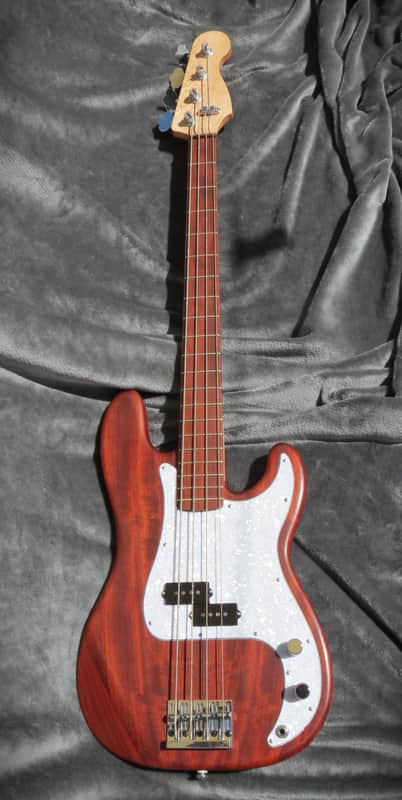 Babik Custom P-Bass style, Padauk birds eye maple neck, Handmade 2019 image 1