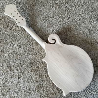 Semi Finished 8 String F Style Mandolin DIY Project, Spruce Top Body, Maple Neck, Rosewood Fingerboard image 6