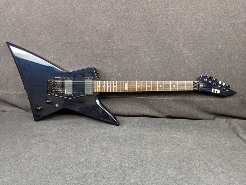 LTD EX-350 Blue Electric Guitar w/ EMG HZ Pickups & Hardshell | Reverb