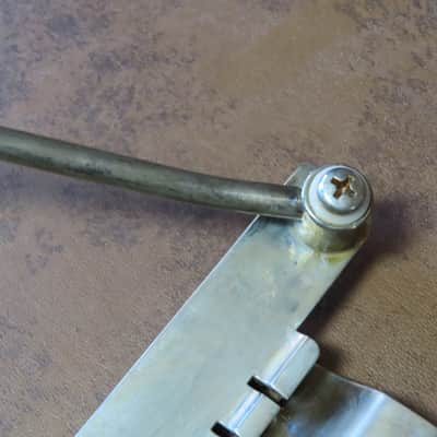 AGED Vibrola Tailpiece Nickel SHORT fits Gibson Firebird Flying V SG RELIC image 3