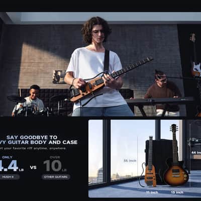 Donner HUSH-X Electric Guitar Kit for Travel image 4