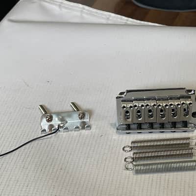 2000's Era GFS Stratocaster 2 Post Chrome Tremolo Bridge 2 1/8"