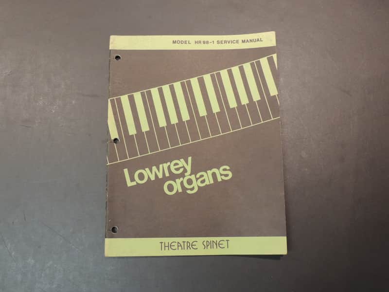 Lowrey Model HR98-1 Service Manual