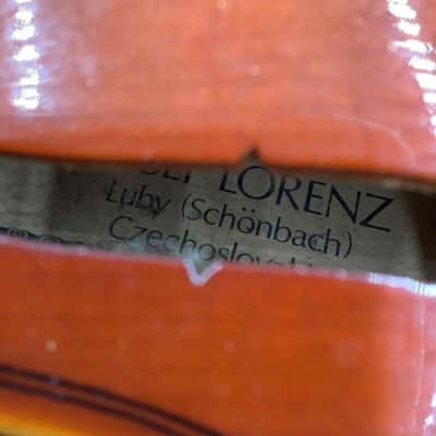 Josef Lorenz Luby (Schonbach) 3/4 Violin, Czech. Very Good Cond image 19