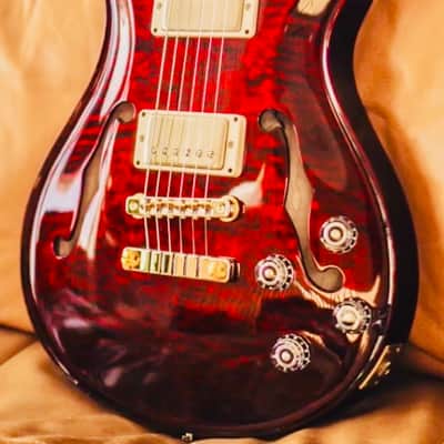WOW! PRS McCarty 594 Hollowbody II - Fire Red Burst (Wraparound Finish) - FREE Shipping image 2