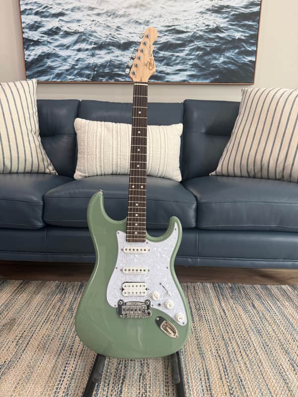 G&L Fullerton Deluxe Legacy HSS Electric Guitar Macha Green image 1