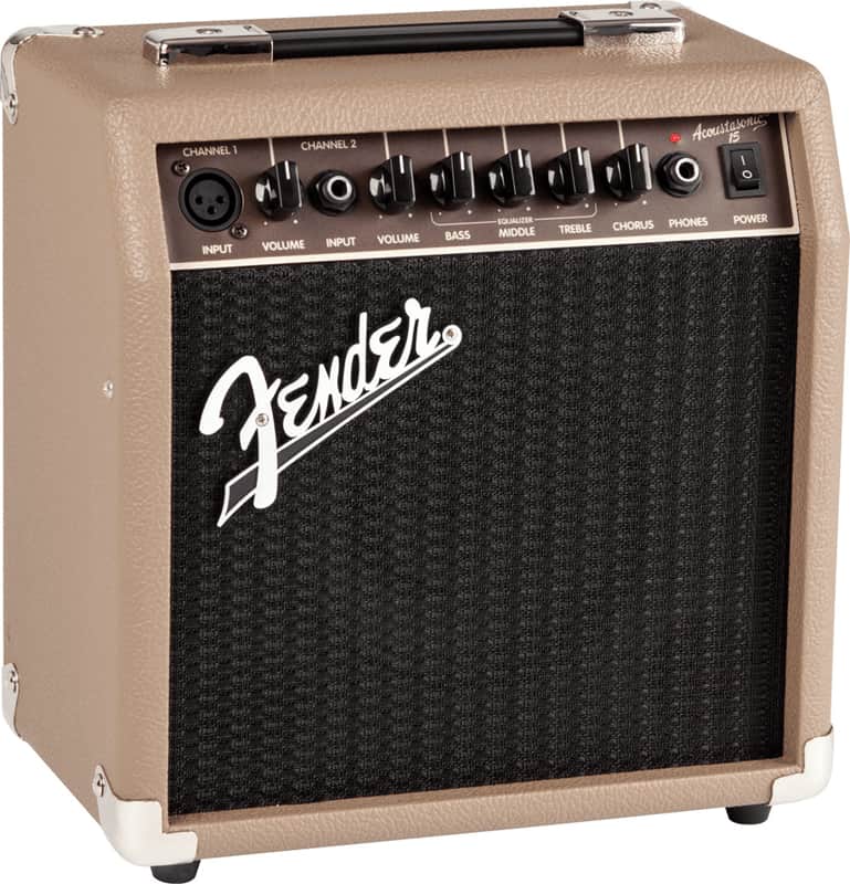 Fender Acoustasonic 15 2-Channel 15-Watt 1x6" Acoustic Guitar Amp Brown image 1